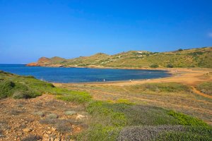 Vista de la playa de Binimel·là desde el camino de llegada no-movil