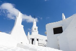 Tejados y casas blancas de Binibeca no-movil