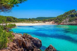 Vista hacia la playa de La Vall - Cala de Algaiarens  no-movil