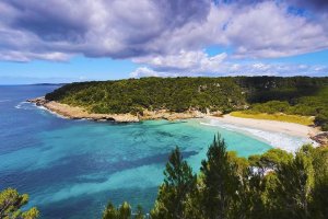 Cala Trebalúger vista desde arriba no-movil