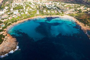 Vista aérea de la playa de Son Xoriguer no-movil