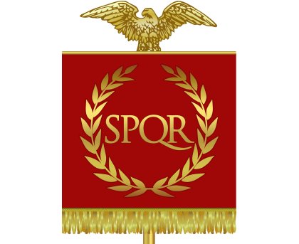 Estandarte Romano con el Águila Romana característica